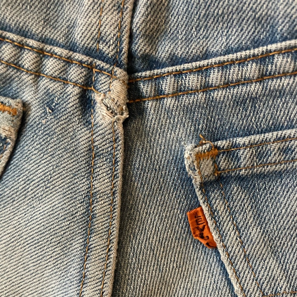 Levi’s orange tab cutoff jeans/ jorts. True vintage - Picture 3 of 6